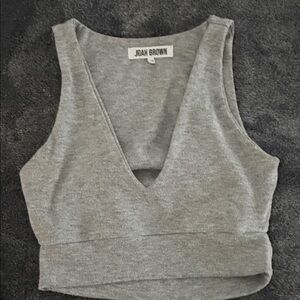 Joah Brown Charcoal Crop Top